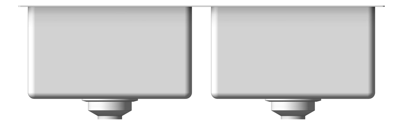 Front Image of Sink Kitchen Raymor Sigma Undermount Double