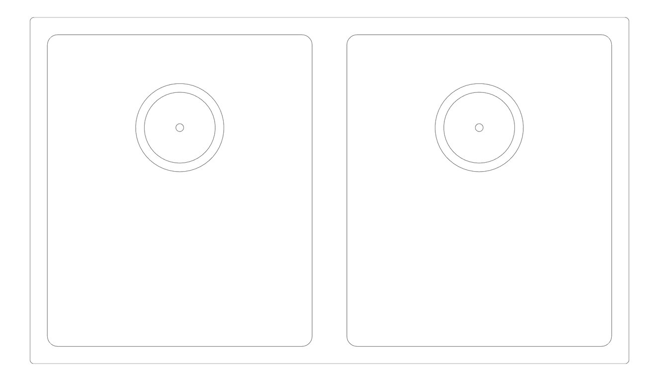 Plan Image of Sink Kitchen Raymor Sigma Undermount Double