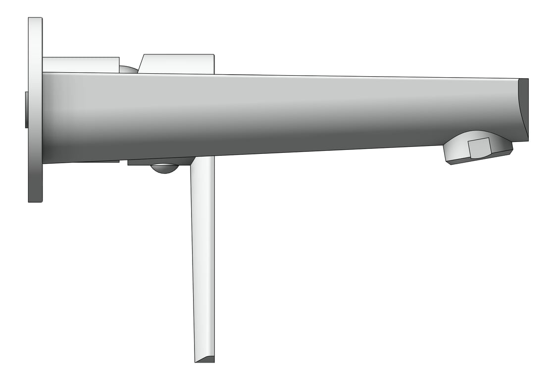 Left Image of MixerSet Wall Raymor Alpha BathBasinSet 160