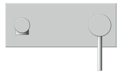 Front Image of MixerSet Wall Raymor Projix BathBasinSet 220