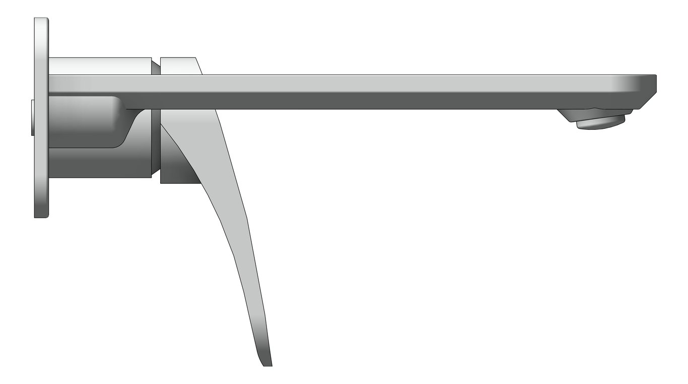 Left Image of MixerSet Wall Raymor Winton BathBasinSet 200mm
