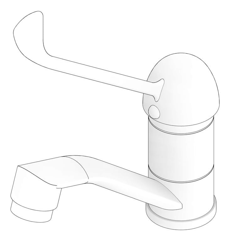 3D Documentation Image of MixerTap Basin Raymor SurgeonLever 36Deg