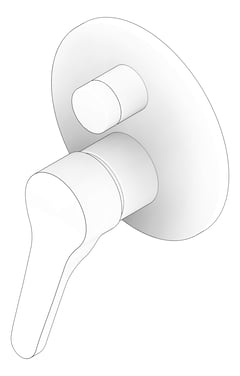 3D Documentation Image of MixerTap Wall Raymor Armada Diverter