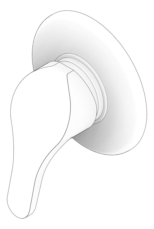 3D Documentation Image of MixerTap Wall Raymor BanjoBC