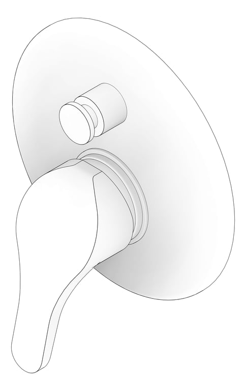 3D Documentation Image of MixerTap Wall Raymor BanjoBC Diverter