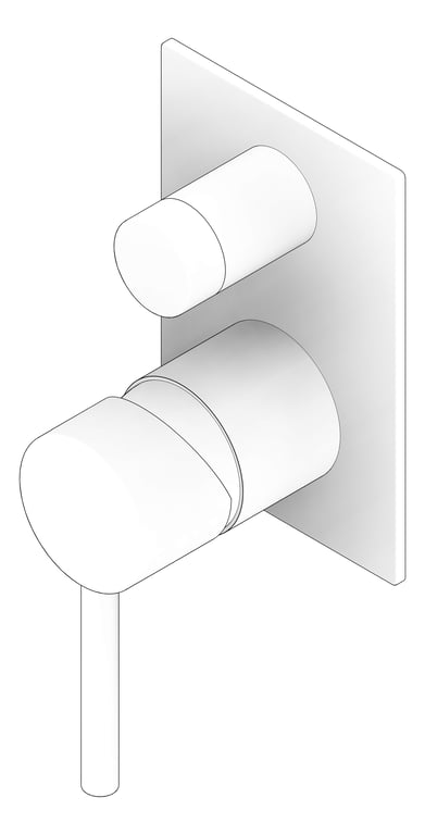 3D Documentation Image of MixerTap Wall Raymor Projix Diverter SquarePlate