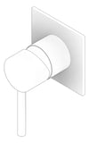 3D Documentation Image of MixerTap Wall Raymor Projix PinLever SquarePlate