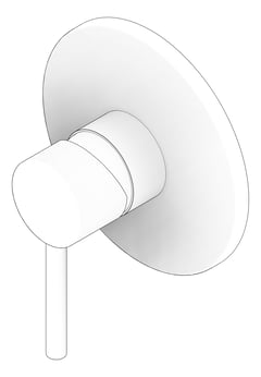 3D Documentation Image of MixerTap Wall Raymor Projix RoundPlate