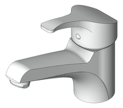 3D Shaded Image of Mixer Basin Raymor BanjoBC FixedLever Single