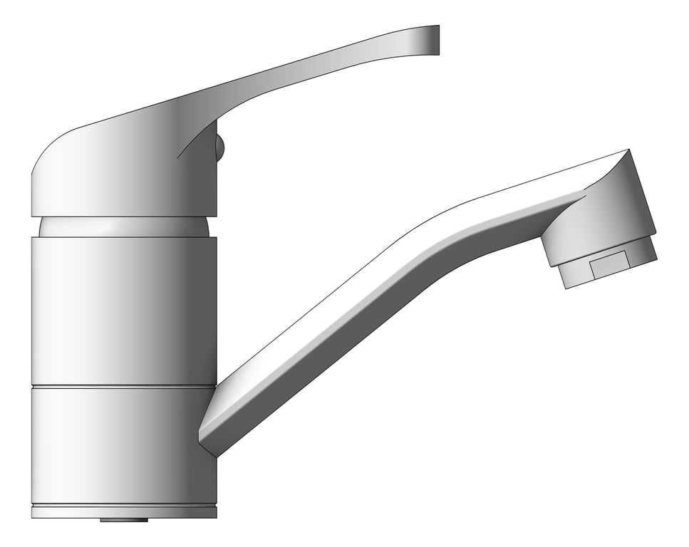 Left Image of Mixer Basin Raymor Banjo Swivel Single