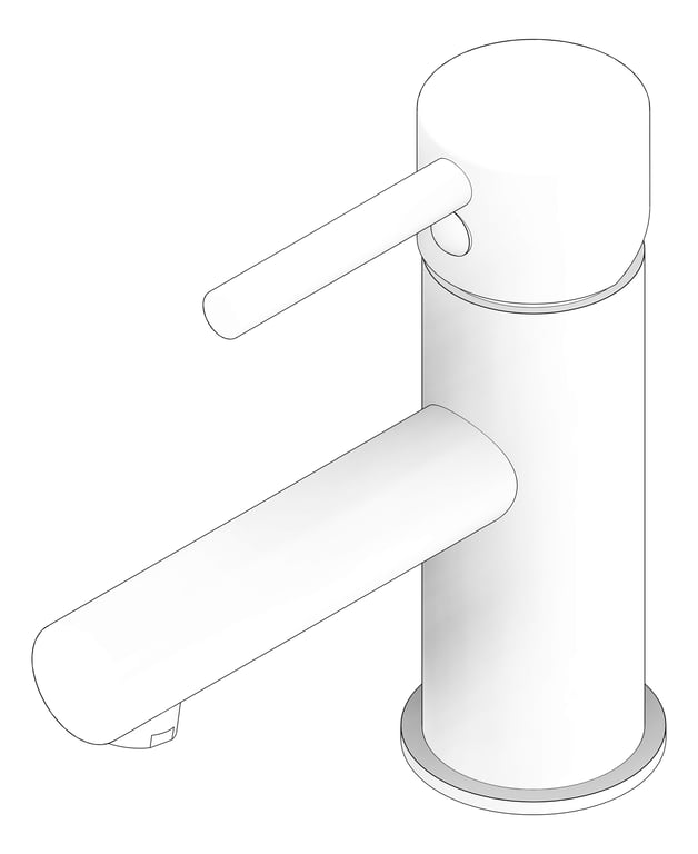 3D Documentation Image of Mixer Basin Raymor Projix FixedSpout PinLever