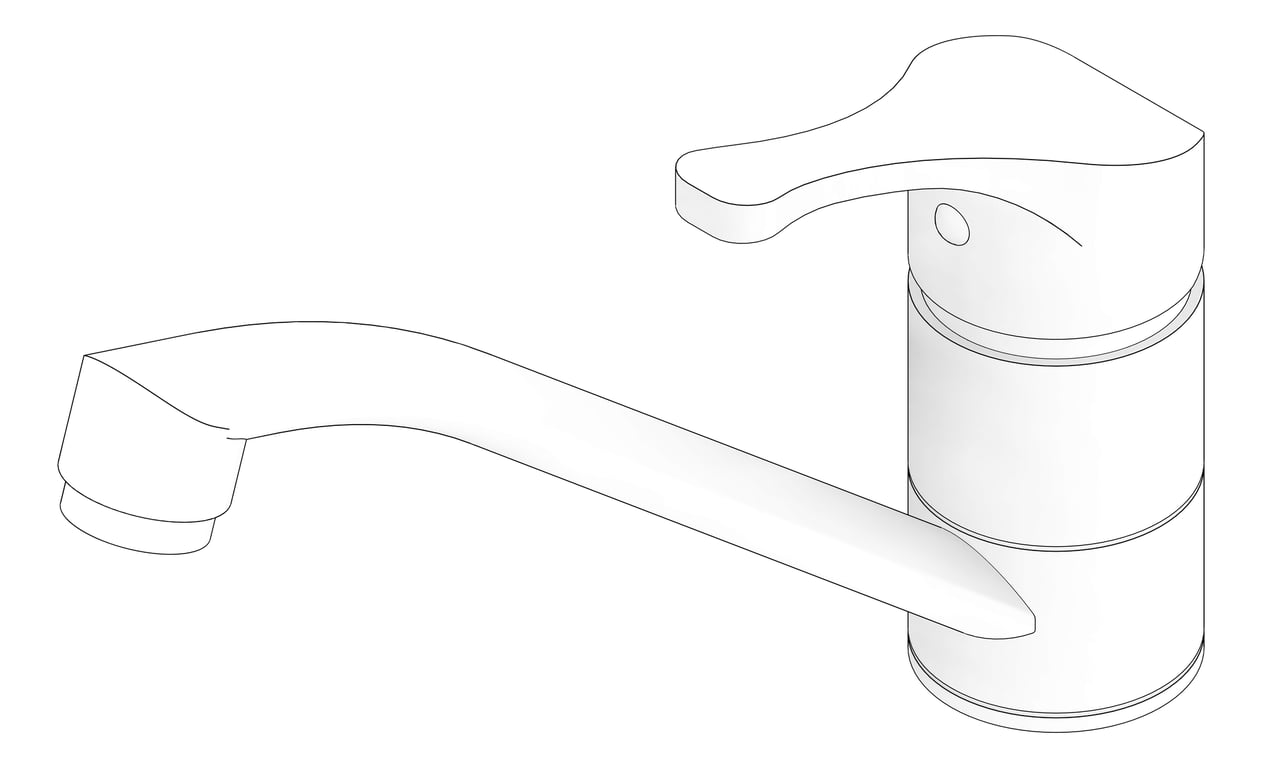 3D Documentation Image of Mixer Sink Raymor BanjoBC SingleLever