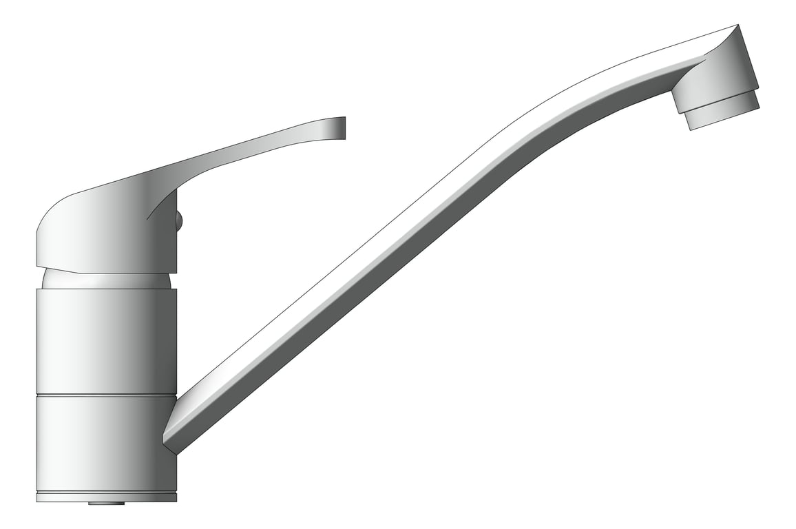 Left Image of Mixer Sink Raymor BanjoBC SingleLever