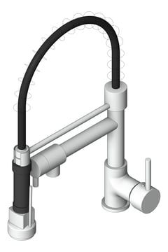3D Shaded Image of Mixer Sink Raymor Dublin PullOutSpray