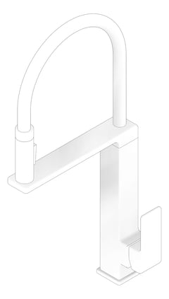3D Documentation Image of Mixer Sink Raymor EdgeII DetachableHose