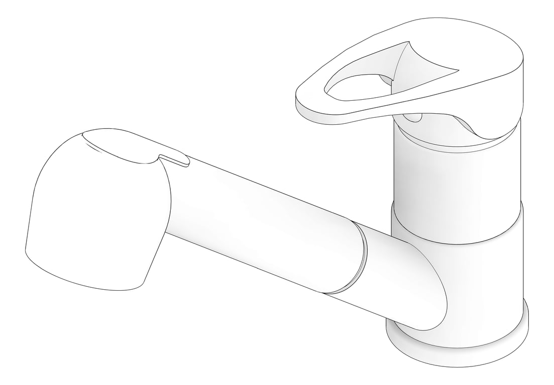 3D Documentation Image of Mixer Sink Raymor Lawson PullOutSpray