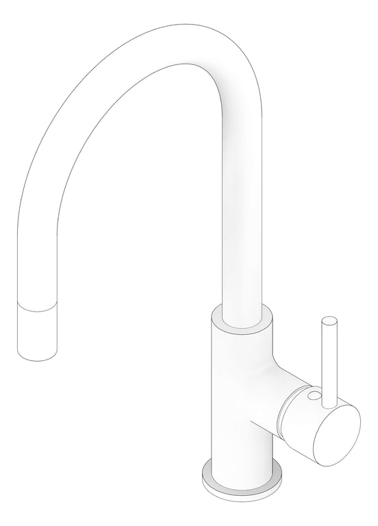 3D Documentation Image of Mixer Sink Raymor Projix Gooseneck PullOut