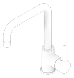 3D Documentation Image of Mixer Sink Raymor Projix Square SideLever