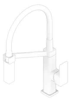 3D Documentation Image of Mixer Sink Raymor Sigma Gooseneck Detachable