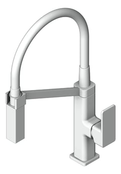 3D Shaded Image of Mixer Sink Raymor Sigma Gooseneck Detachable