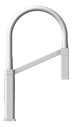 Left Image of Mixer Sink Raymor Sigma Gooseneck Detachable