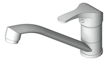 3D Shaded Image of Mixer Sink Raymor Surrey 35mm