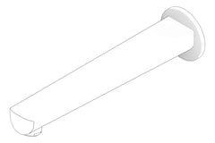 3D Documentation Image of Spout Wall Raymor Alpha BathBasin 220mm