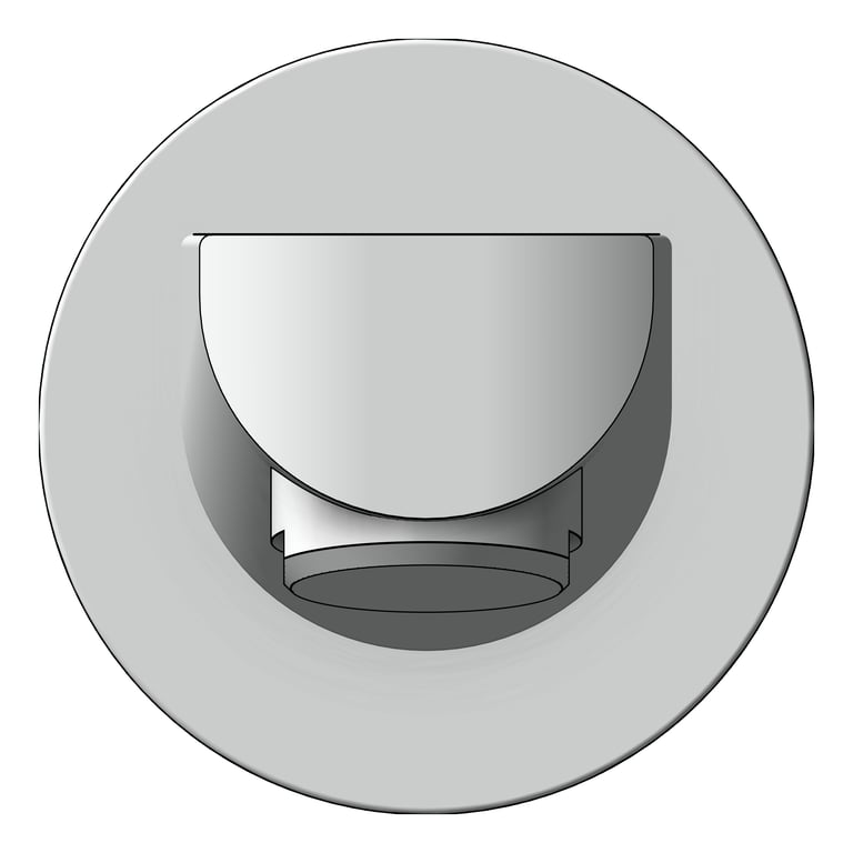 Front Image of Spout Wall Raymor Alpha BathBasin 220mm