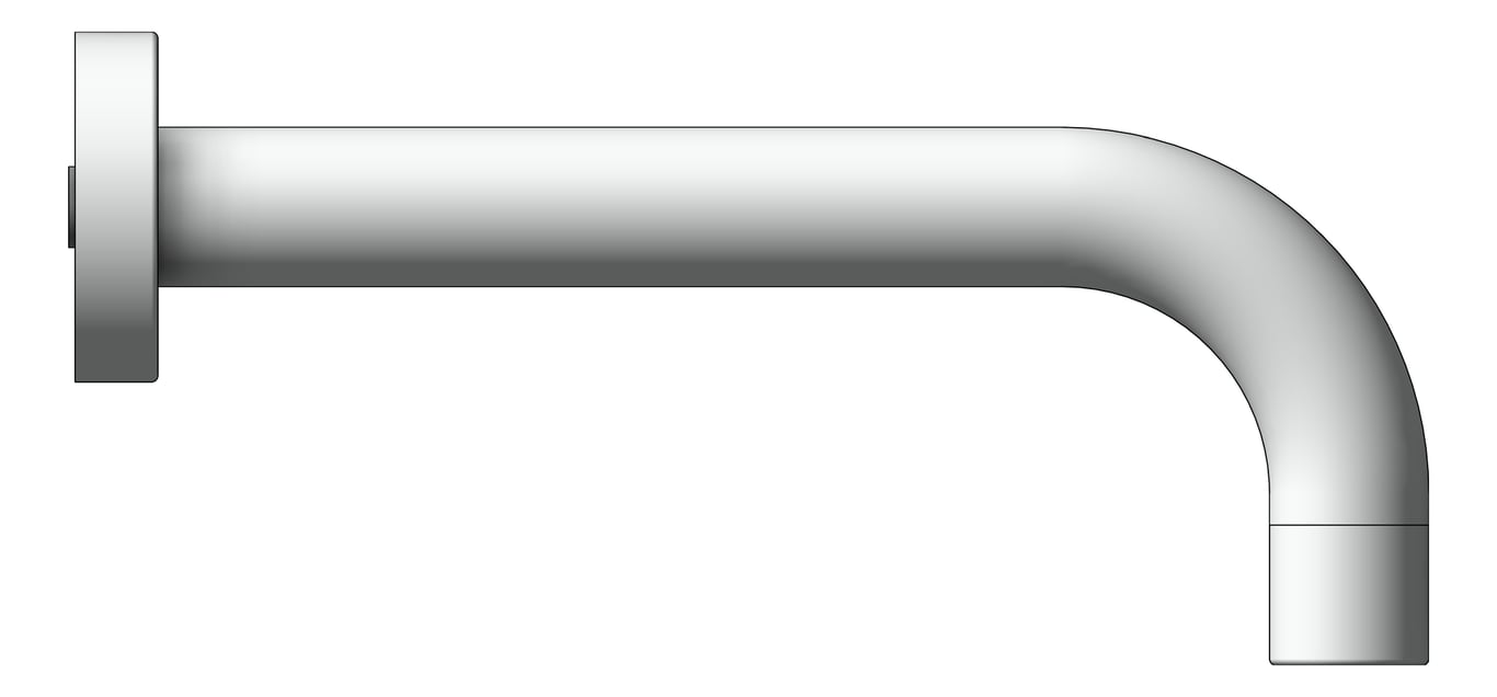 Left Image of Spout Wall Raymor Projix BathBasin 200mm