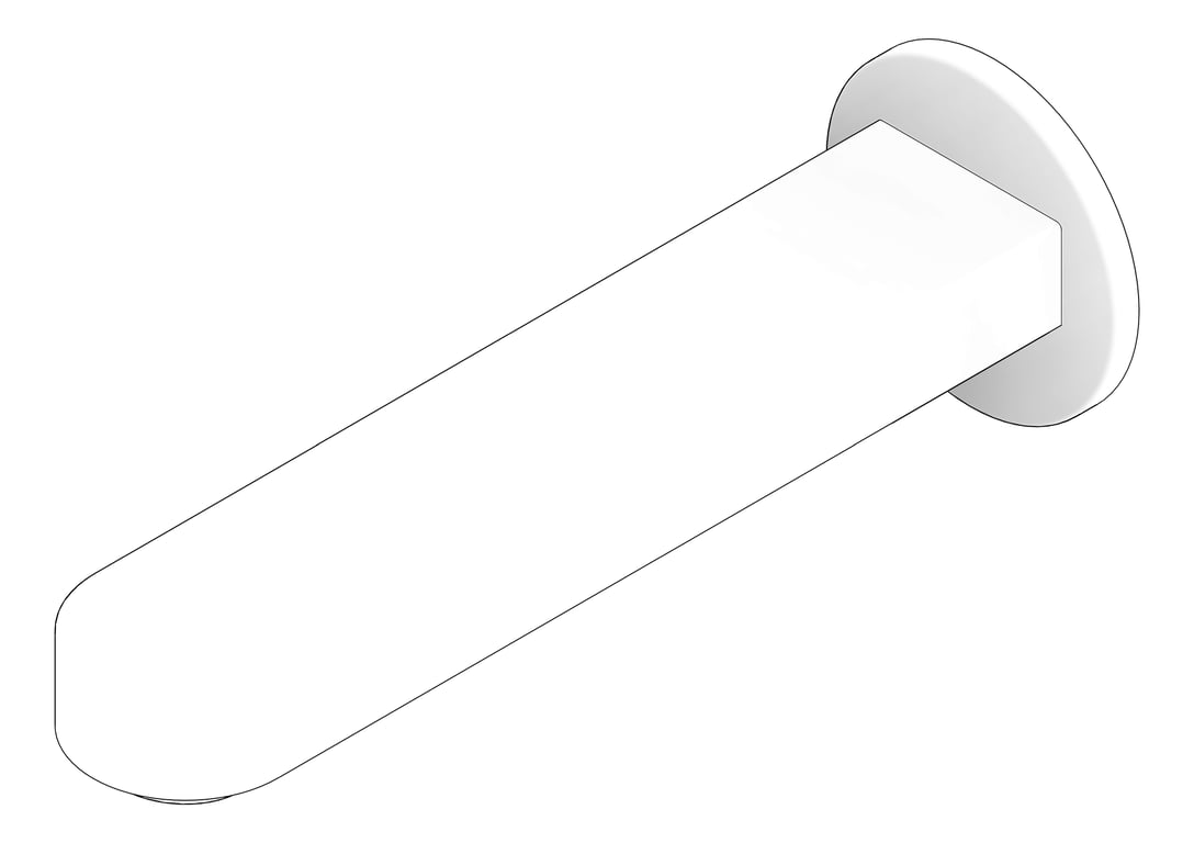 3D Documentation Image of Spout Wall Raymor Raven BathBasin 160mm