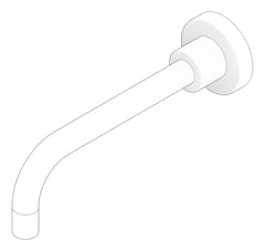 3D Documentation Image of Spout Wall Raymor Raven BathBasin 200mm