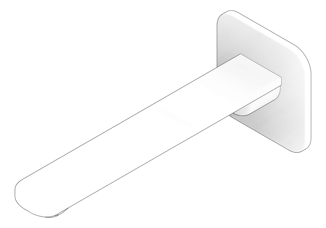 3D Documentation Image of Spout Wall Raymor Winton BathBasin 200mm