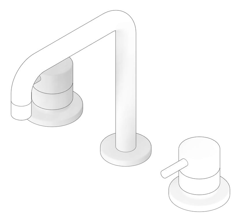 3D Documentation Image of TapSet Basin Raymor Projix Lever SquareSpout