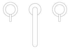 Plan Image of TapSet Basin Raymor Projix Lever SquareSpout