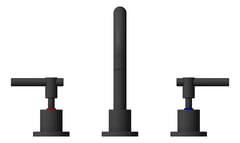 Front Image of TapSet Basin Raymor Raven Lever