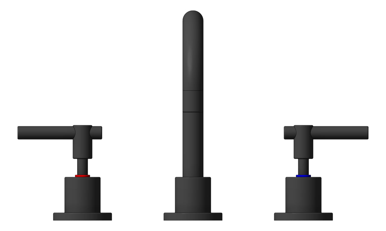 Front Image of TapSet Basin Raymor Raven Lever