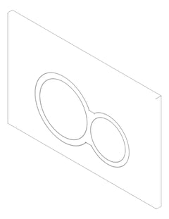 3D Documentation Image of FlushButton WallFaced Raymor Byron Round