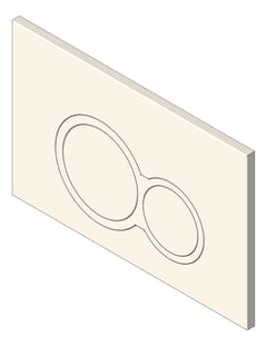 3D Shaded Image of FlushButton WallFaced Raymor Byron Round