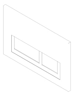 3D Documentation Image of FlushButton WallFaced Raymor Byron Square