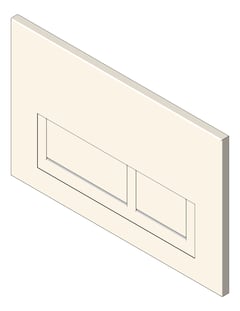 3D Shaded Image of FlushButton WallFaced Raymor Byron Square