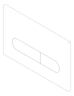 3D Documentation Image of FlushButton WallFaced Raymor Oval