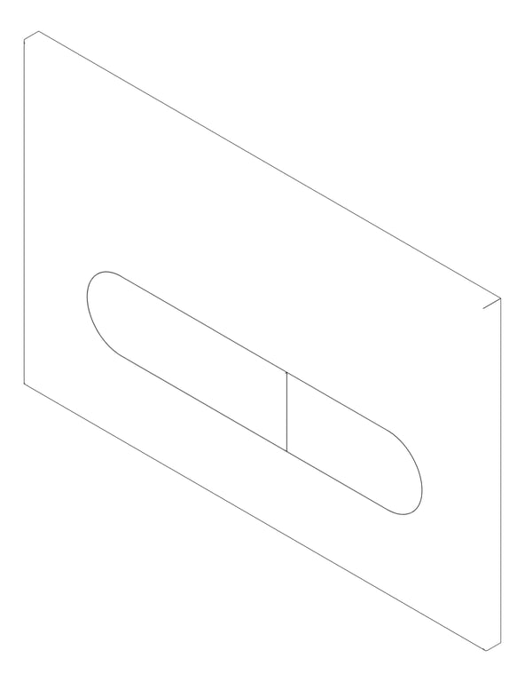 3D Documentation Image of FlushButton WallFaced Raymor Oval