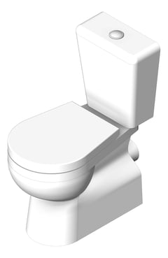 3D Shaded Image of ToiletSuite CloseCoupled Raymor Classic PTrap