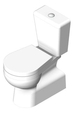 3D Shaded Image of ToiletSuite CloseCoupled Raymor Classic STrap