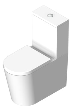 3D Shaded Image of ToiletSuite WallFaced Raymor EdgeII ComfortHeight