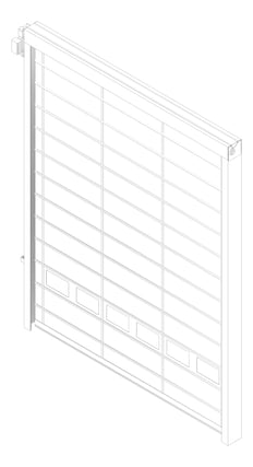 3D Documentation Image of Door Folding RemaxDoors Rapid MoviFold ConcealedTrack
