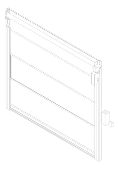 3D Documentation Image of Door Roller RemaxDoors Rapid ES40Economy ProtrudingTrack