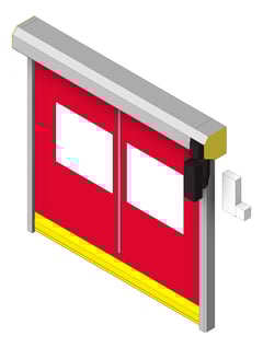 3D Shaded Image of Door Roller RemaxDoors Rapid EX35 ProtrudingTrack