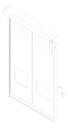 3D Documentation Image of Door Roller RemaxDoors Rapid EX45 ProtrudingTrack