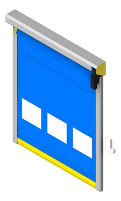 3D Shaded Image of Door Roller RemaxDoors Rapid HS35 ProtrudingTrack